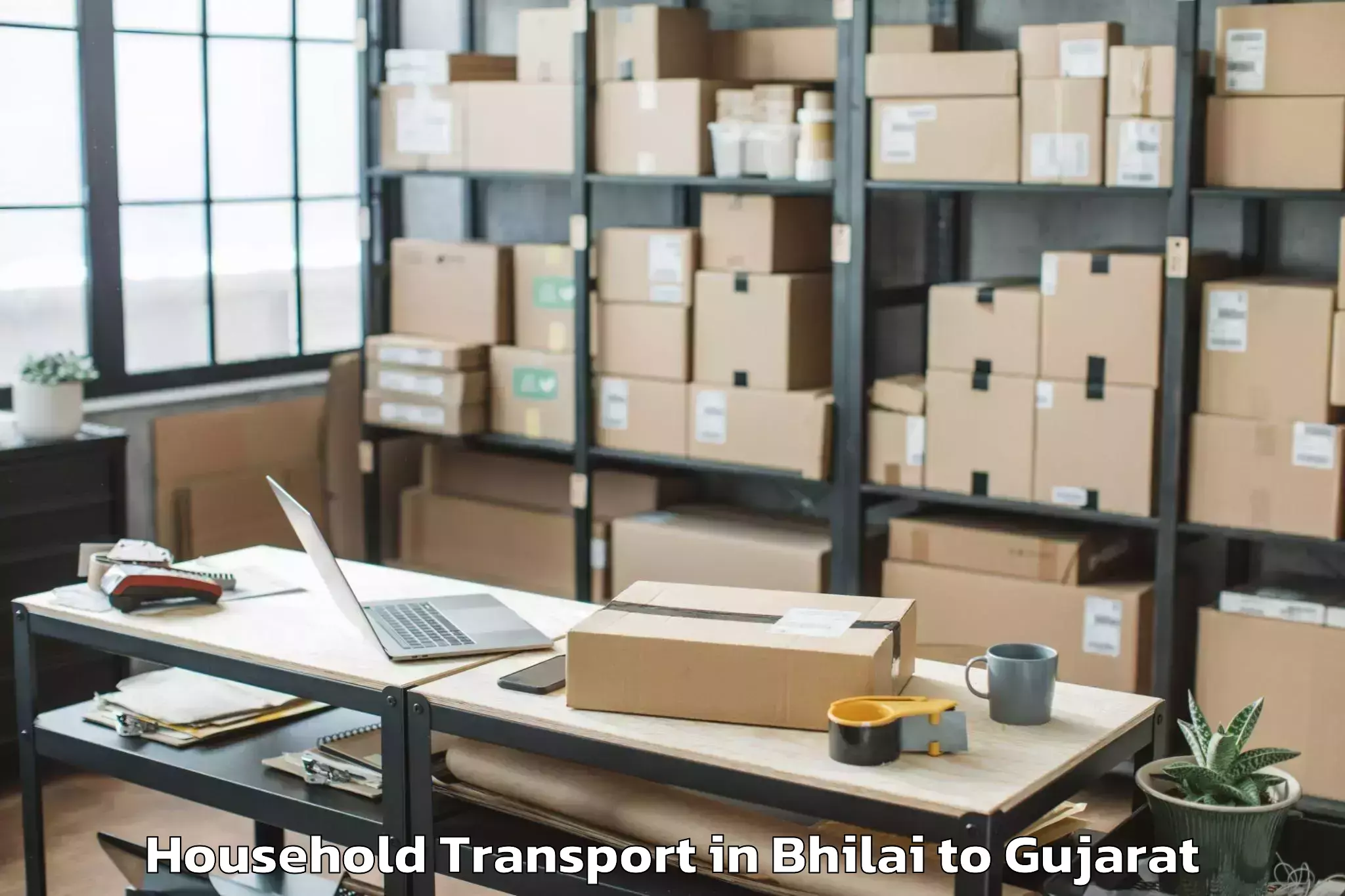 Reliable Bhilai to Surat Household Transport